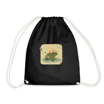 Frog Princess - Drawstring Bag - black - Front