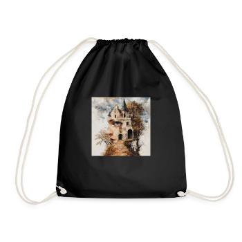 Fairy tale Castle Dream World Castle Mysticism - Drawstring Bag - black - Front
