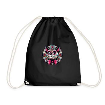 Sugar Skull Gift - Drawstring Bag - black - Front
