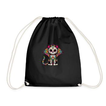 Sugar Skull Gift - Drawstring Bag - black - Front