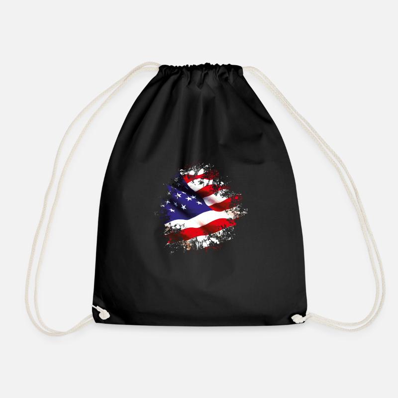 splat USA - Turnbeutel - Schwarz