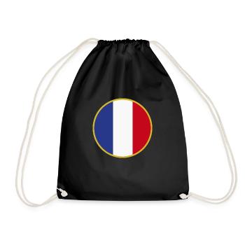 I Love France Elegance Style Design T-Shirt - Drawstring Bag - black - Front