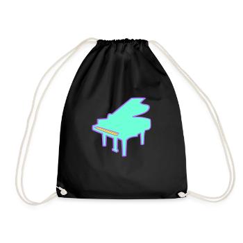 Piano Piano Playing Classical Music Instrument - Drawstring Bag - black - Front