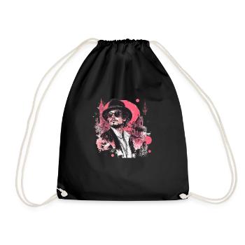 Where retro meets modern ! - Drawstring Bag - black - Front