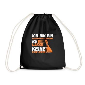 Tile Laying Training Apprentice Auzbi Tile Laying - Drawstring Bag - black - Front
