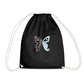 La mariée et le marié comme des papillons - Sac de sport léger - noir - Devant