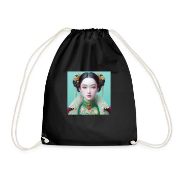 Butterfly Girl - Drawstring Bag - black - Front