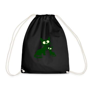Chat fou Maman Papa Chaton Enfant Chaton Fun - Sac de sport léger - noir - Devant