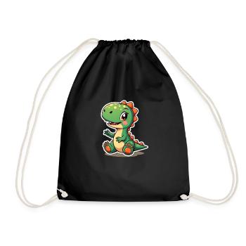 DINOSAURIER - Turnbeutel - Schwarz - Vorne