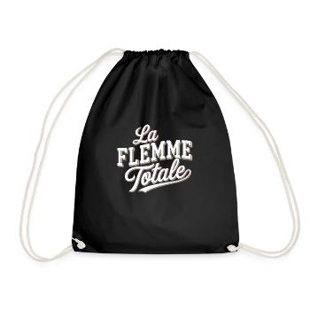 La flemme totale - Sac de sport léger - noir - Devant