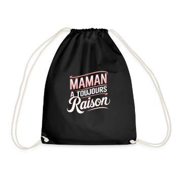 Maman a toujours raison - Sac de sport léger - noir - Devant