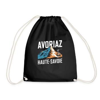 Avoriaz - Haute-Savoie - Sac de sport léger - noir - Devant