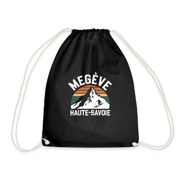 Megève - Haute-Savoie - Sac de sport léger - noir - Devant