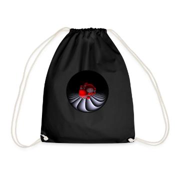 Design mit Fisheye-Kamera - Turnbeutel - Schwarz - Vorne