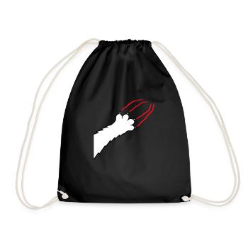 Cats, Claws, Paws, Paws, Claws, Scratches, Stripes - Drawstring Bag - black - Front