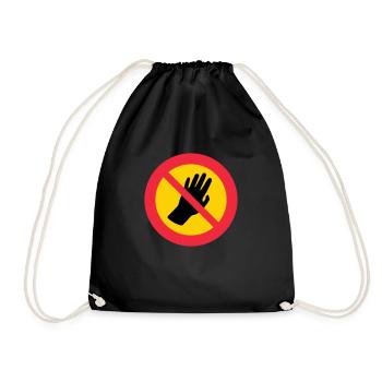 Please don't touch me - Autism - Asperger - Drawstring Bag - black - Front