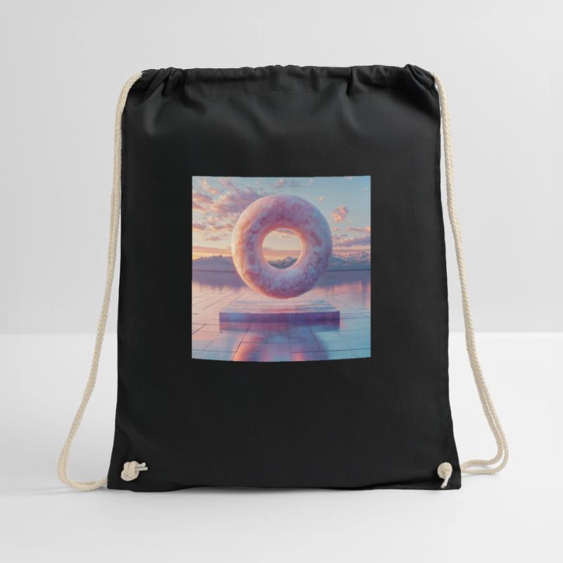 3D schwebender Donut Turnbeutel