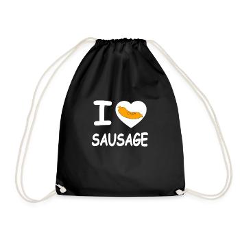 Bratwurst - Turnbeutel - Schwarz - Vorne