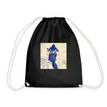 Motorcycle - Drawstring Bag - black - Front