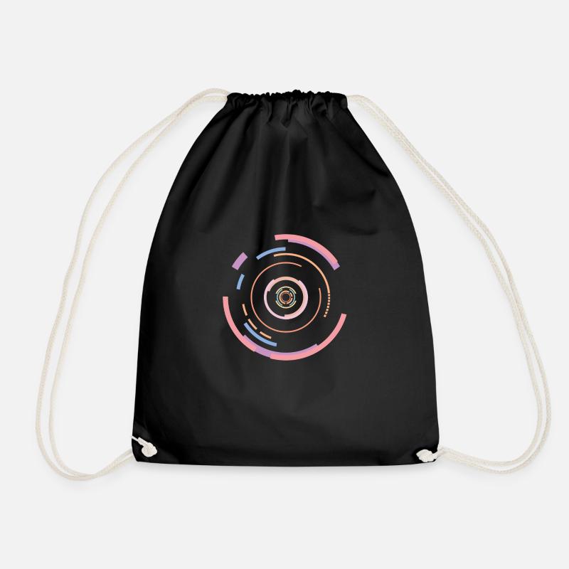Spiral Pastell - Turnbeutel - Schwarz