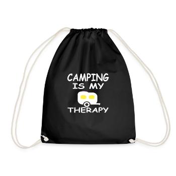 Camping - Drawstring Bag - black - Front