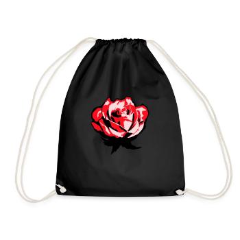 Jolie belle fleur de rose feuille roses romantique - Sac de sport léger - noir - Devant