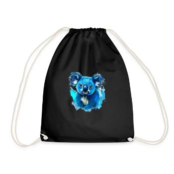 The koala is not actually a bear - Drawstring Bag - black - Front