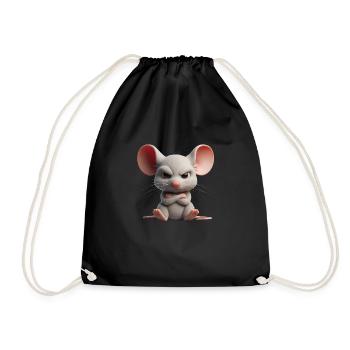 Mouse grim 2 - Drawstring Bag - black - Front