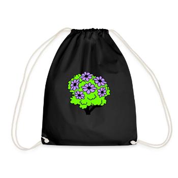 Jolie 6 Fleurs Arbuste Arbuste Fleurs Plante - Sac de sport léger - noir - Devant