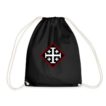 Kreuz von Jerusalem - Turnbeutel - Schwarz - Vorne