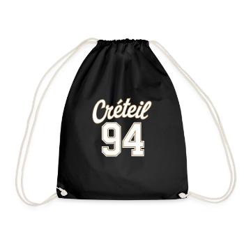 Créteil 94 - Sac de sport léger - noir - Devant