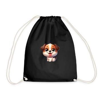 Dog / Hund - Turnbeutel - Schwarz - Vorne