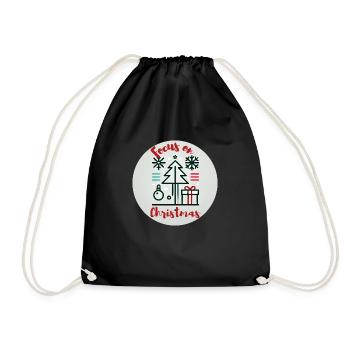 Focus on chrismas - Turnbeutel - Schwarz - Vorne