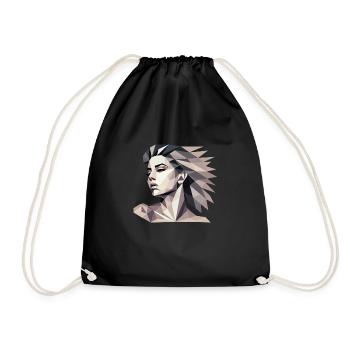 Design « Réflexion triangulaire » - Sac de sport léger - noir - Devant