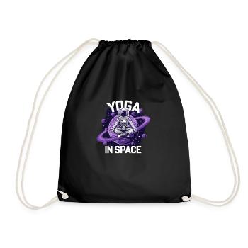 Yoga in Space - Drawstring Bag - black - Front
