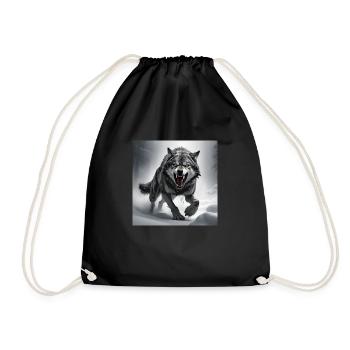 loup animal vecteur nature illustration design sauvage - Sac de sport léger - noir - Devant