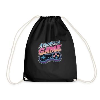 Immer im Spiel - Videospiel - Gamer - Turnbeutel - Schwarz - Vorne