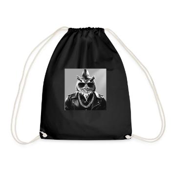 Rocky the Owl - Drawstring Bag - black - Front