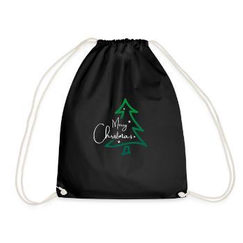 Joyeux sapin de Noël - Sac de sport léger - noir - Devant