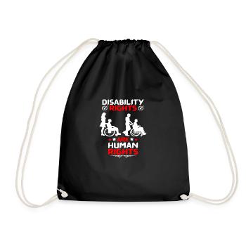 Disability Rights Are Human Rights - Drawstring Bag - black - Front
