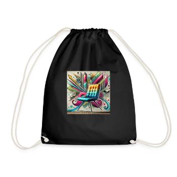 Chair Graffiti Furniture Seller - Drawstring Bag - black - Front