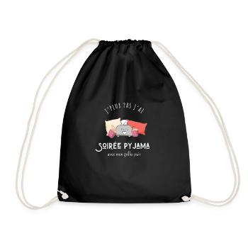 J’peux pas j’ai soirée pyjama avec mon grille pain - Sac de sport léger - noir - Devant