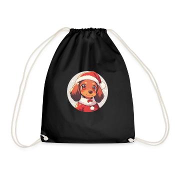 Motif de Noël Cavalier King Charles Spaniel - Sac de sport léger - noir - Devant