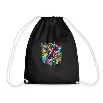 Craftsman Tool - Drawstring Bag - black - Front