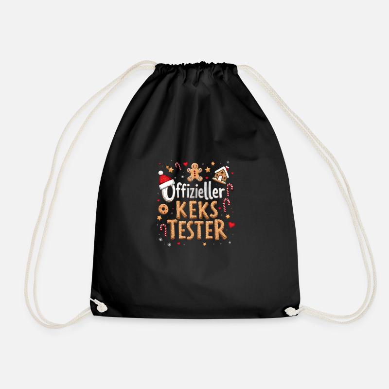 Official Cookie Tester Christmas - Drawstring Bag - black
