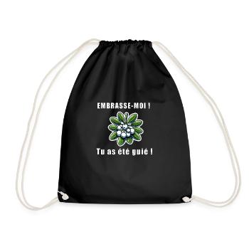 Embrasse-moi ! Tu as été guié !" Gui Noël - Sac de sport léger - noir - Devant