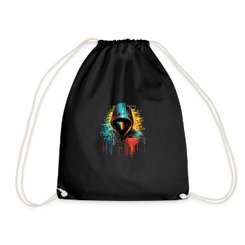 Hacker Jeu Ville Vie Urbaine Ombre Abstrait - Sac de sport léger - noir - Devant