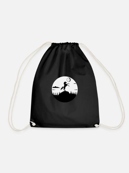 Cavalier Cavalier Cheval Chevaux Cheval Cavalière - Sac de sport léger - noir