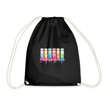 Drôle de chimie science chimiste tubes à essai - Sac de sport léger - noir - Devant