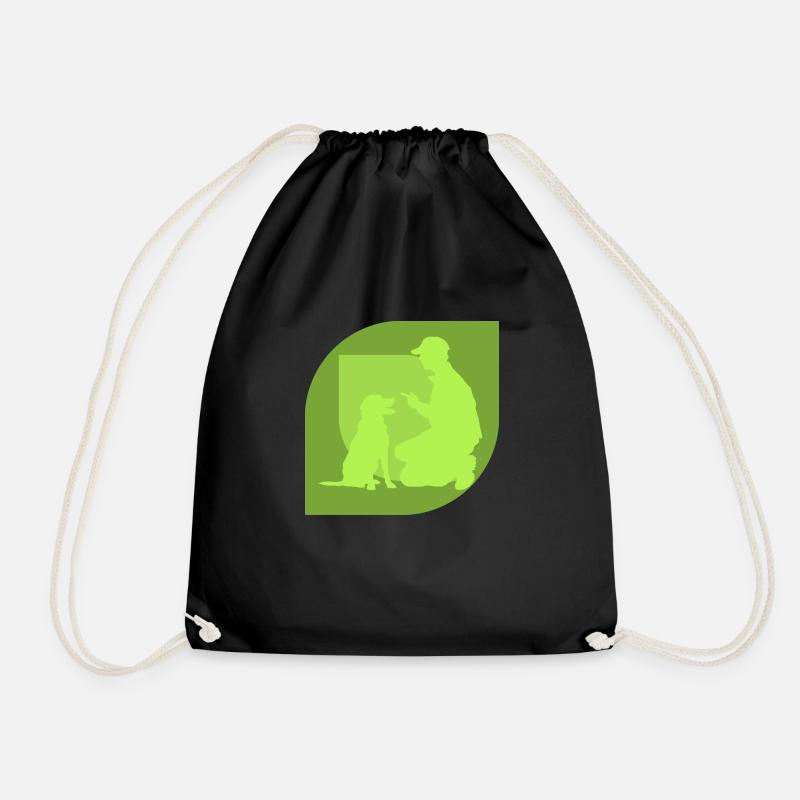 Dog Training Dog Trainer Agility - Drawstring Bag - black